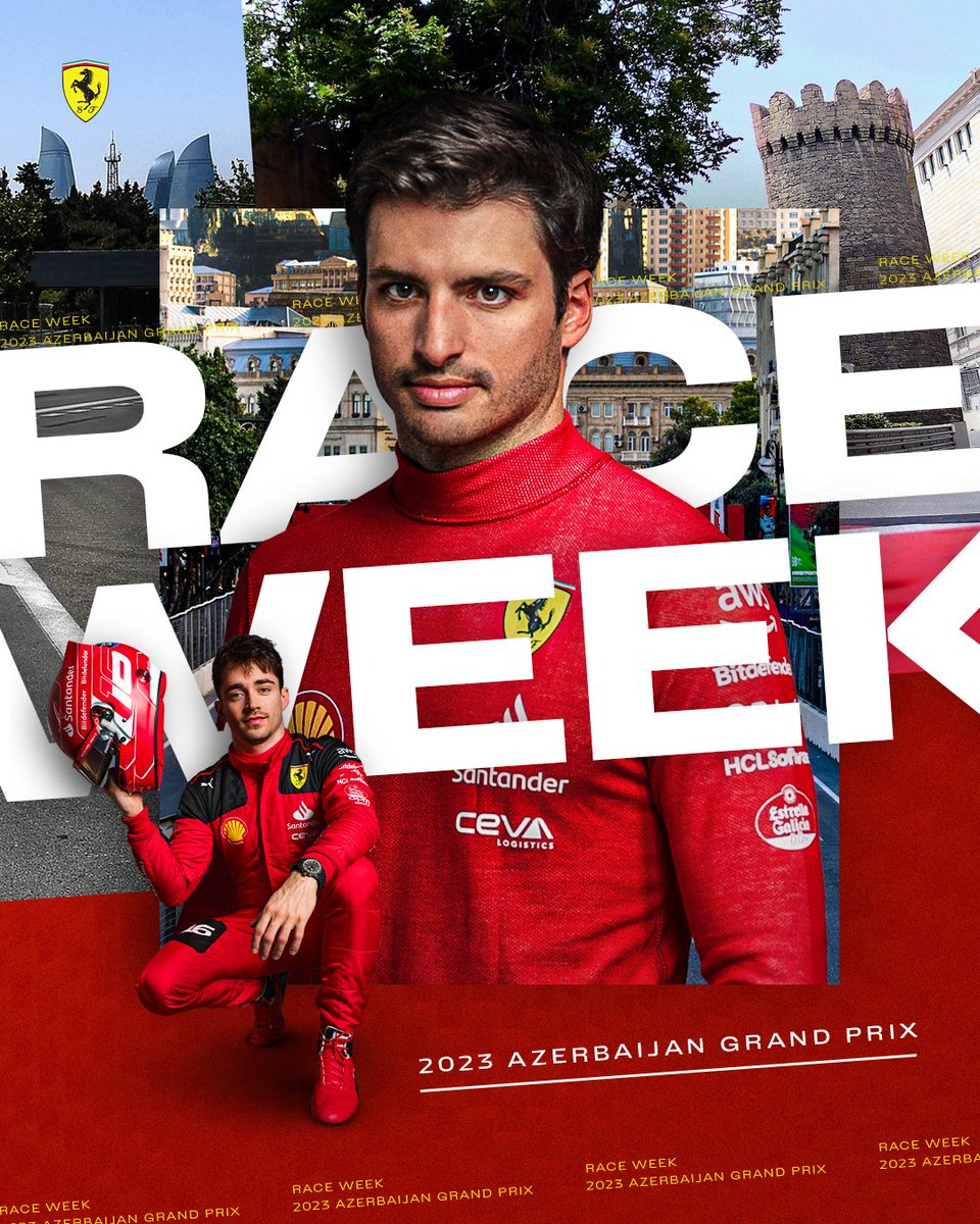 ScuderiaFerrari's tweet photo. Next stop, Baku 🇦🇿

#AzerbaijanGP https://t.co/teO5ZJUwoB
