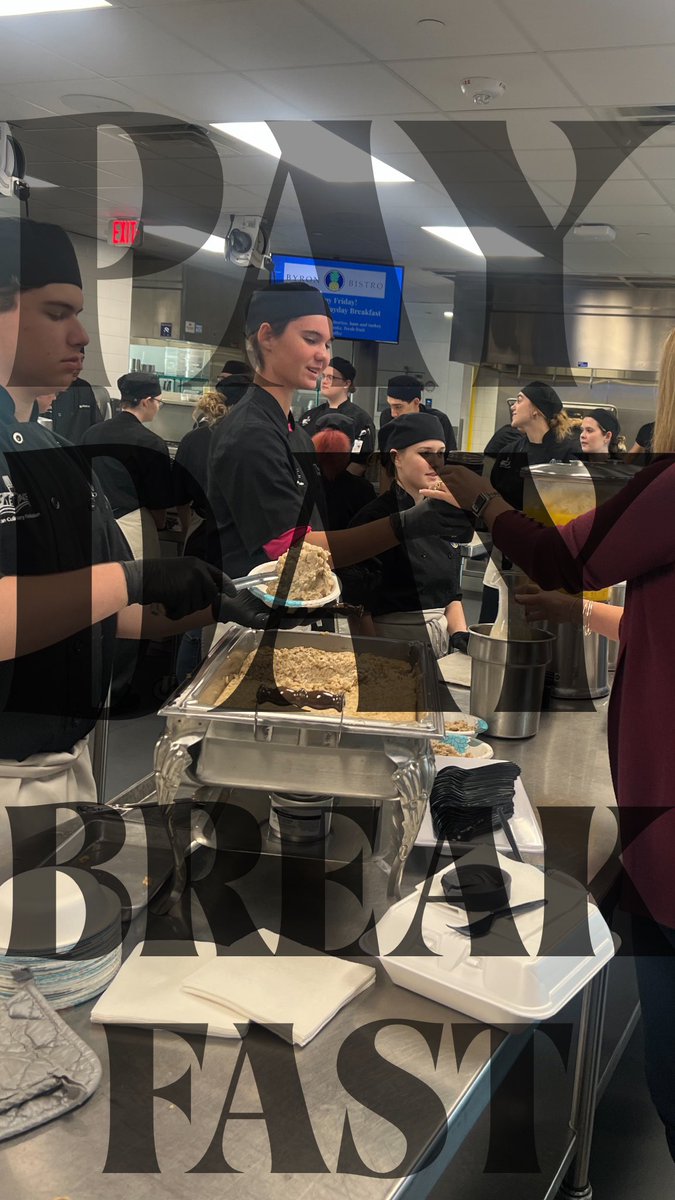 We are so lucky to have the amazing culinary school on our campus! Once a month the students serve the staff breakfast! <a href="/ByronNelsonCAHA/">CAHA</a>