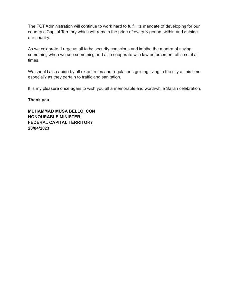 Mal. Muhd Musa Bello tweet media