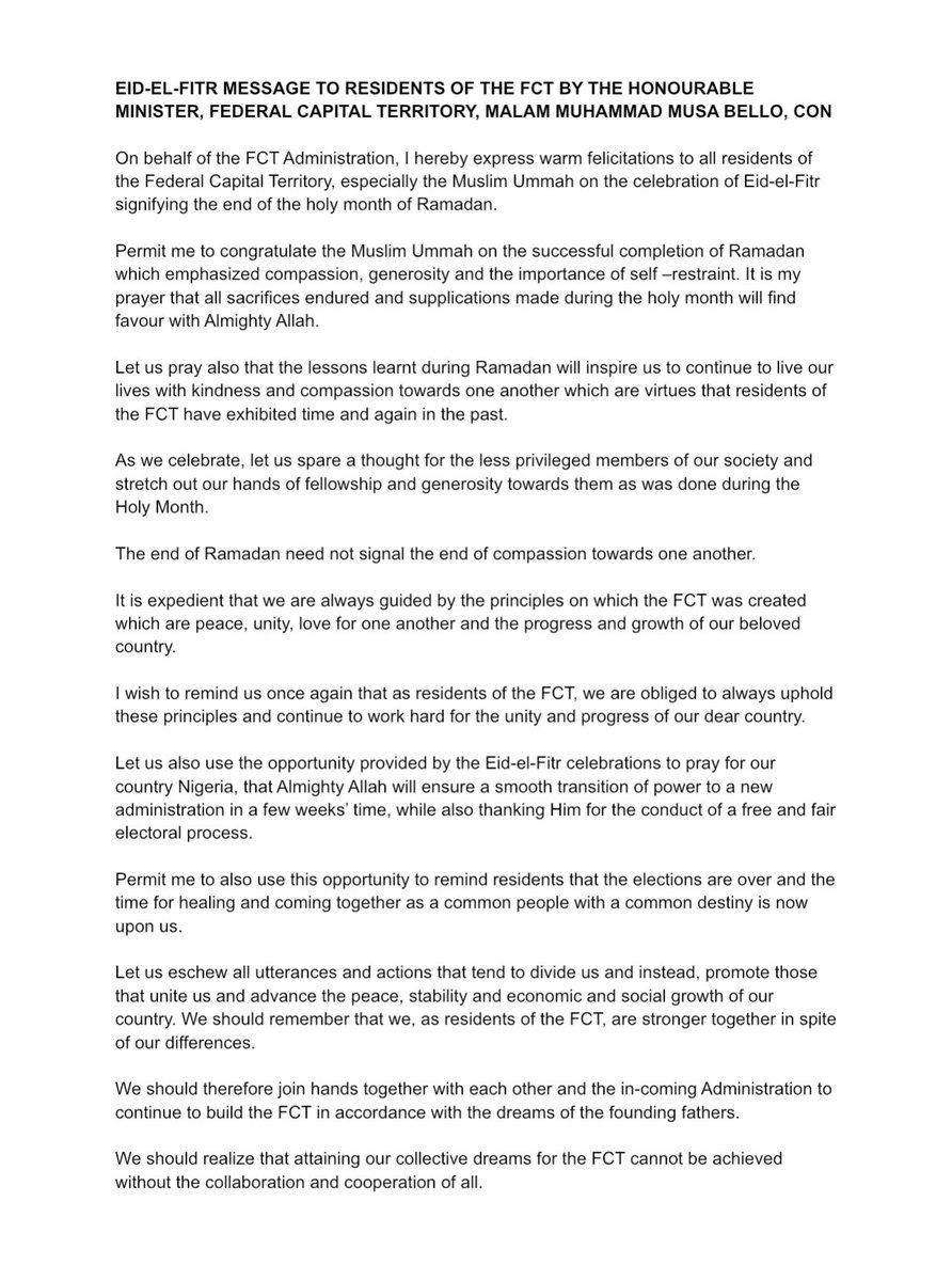 Mal. Muhd Musa Bello tweet media