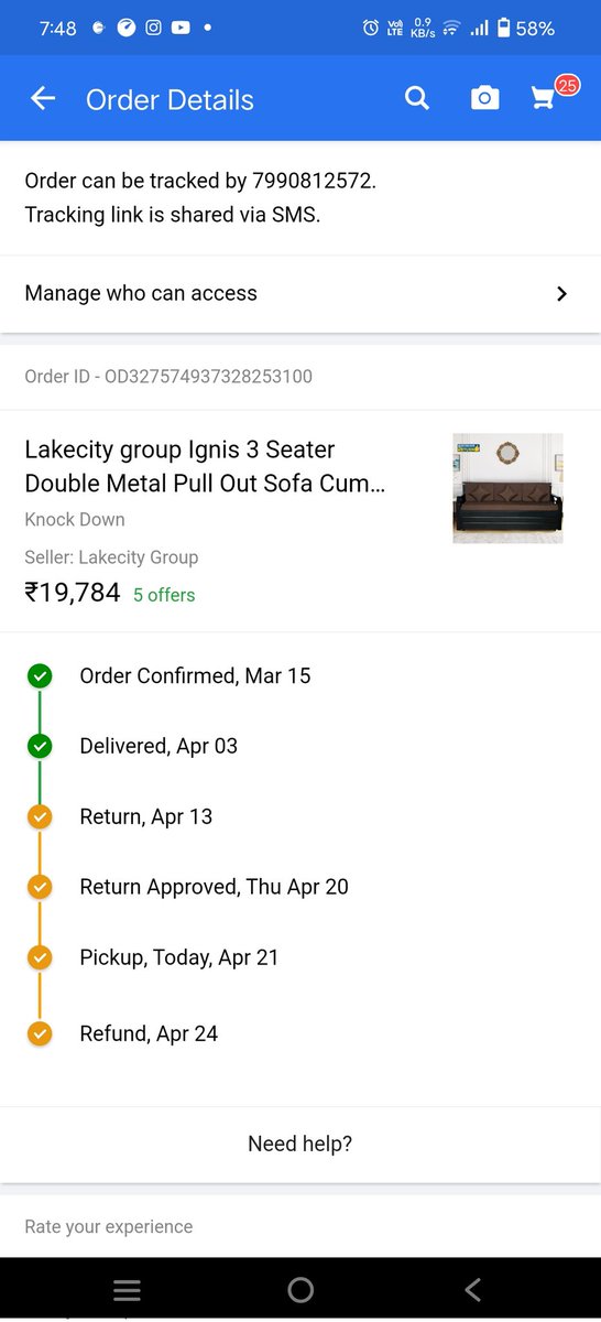 HardikVora90's tweet photo. Thank You Sooo Much @flipkartsupport Finally I got my refund . Thanks for Helping me https://t.co/fMBcRRWQxh