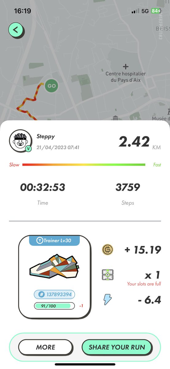 Threell's tweet photo. @KleberSTEPN @ArmandiElaion @StepnEurope @Stepnofficial @bnBeth_solvax #STEPNDAILYROUTINE #stepneaster @KleberSTEPN @Stepnofficial 

Daily routine 🫡 https://t.co/Ify2noE6L6
