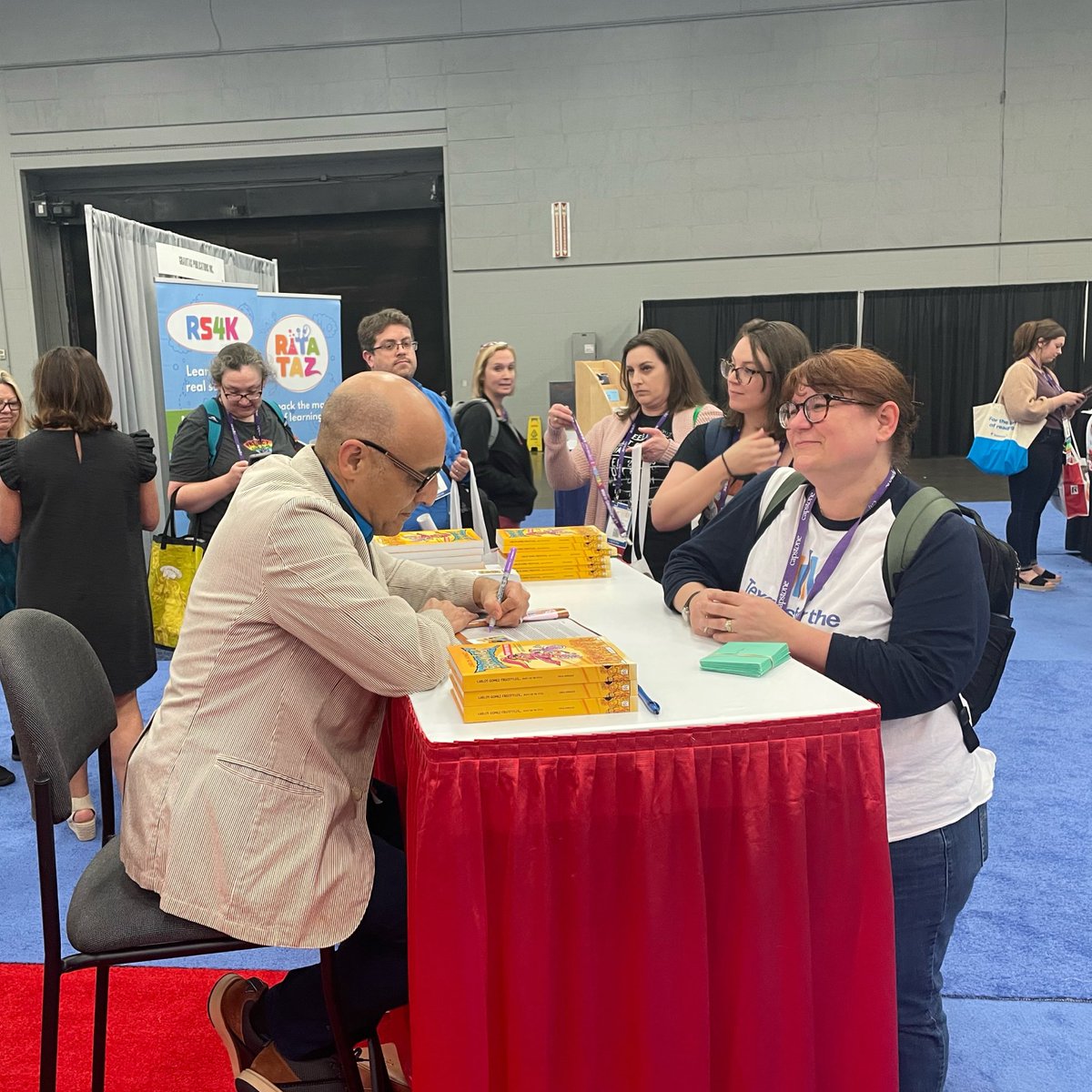 We had such a great day yesterday at #TXLA23 with Aixa Perez-Prado, Chuck Gonzales, Steve Metzger, Laura Seely-Pollack, and so many amazing people who visited booth #1734! We're so excited for another day of fun! #TLA23 #TLA