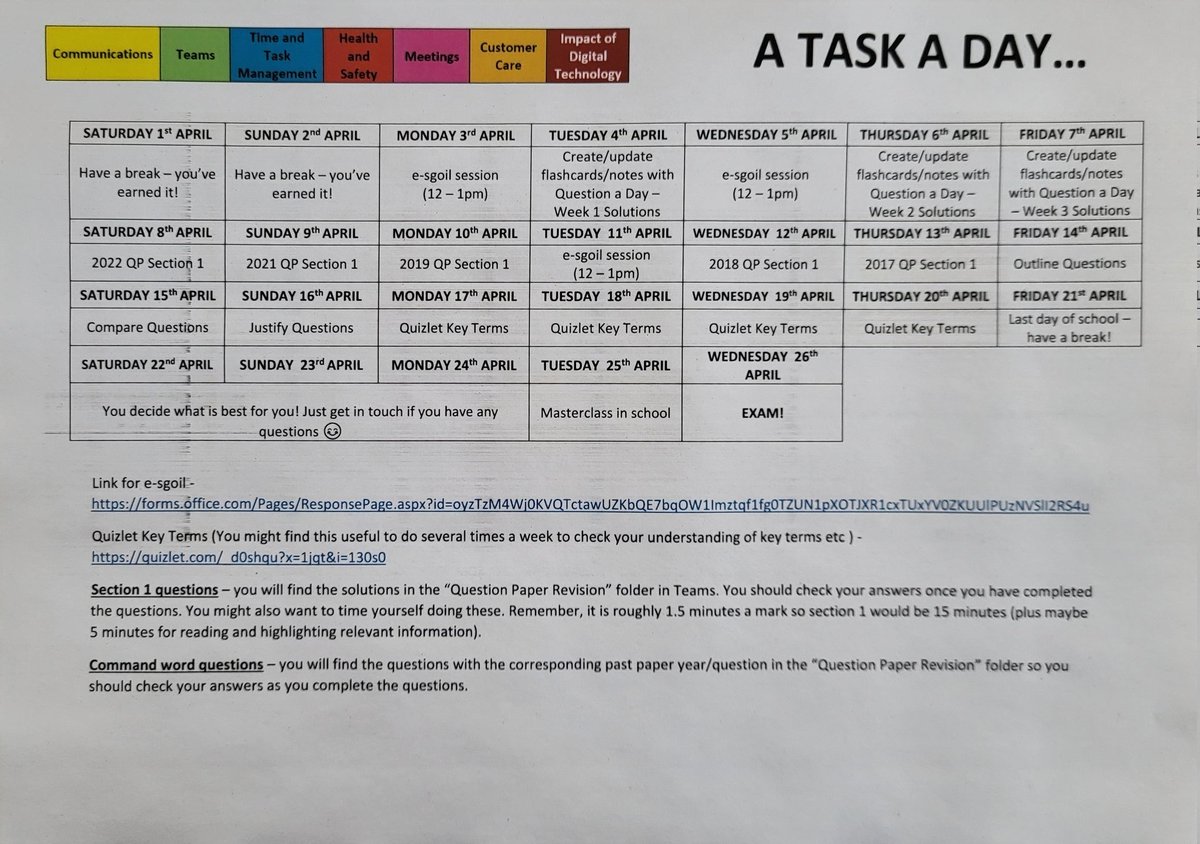kssbusiness's tweet photo. Final day for our senior pupils so wishing them all the best for their exams. Pupils telling us they don't know the best way to study so hoping this has helped them! #goodluck #youcandoit #seeyouatthemasterclass #askifyouneedhelp @KnightswoodSec https://t.co/Jz9JPcErJv