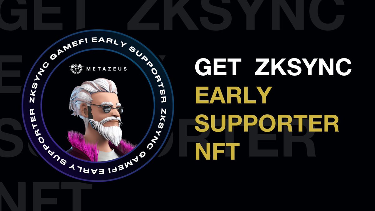 🚀 Claim zkSync GameFi Early Supporter NFT on Galxe 🚀 🏆 Claim here: galxe.com/metazeus/campa… It is very likely that it will be useful for you in the future 👀 🚀#zksync #GalxeOAT #NFTCommunity #GameFi 🚀