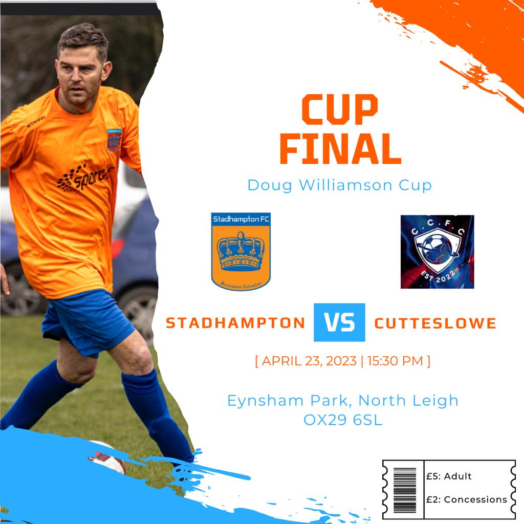 Stadhampton Football Club (@stadhamptonfc) on Twitter photo The weekend is almost here, and so is our Big Cup Final!
Get yourselves down to <a href="/NorthLeigh_FC/">North Leigh FC</a> this Sunday for a 15:30 kick off to support The Staddy in what will be a fiercely competitive game!
Tickets on the gates.
#UTS The weekend is almost here, and so is our Big Cup Final!
Get yourselves down to <a href="/NorthLeigh_FC/">North Leigh FC</a> this Sunday for a 15:30 kick off to support The Staddy in what will be a fiercely competitive game!
Tickets on the gates.
#UTS