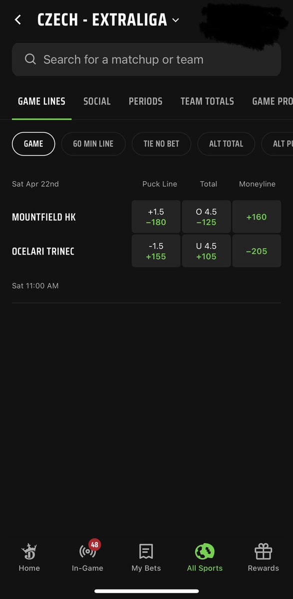 Simons5050's tweet photo. @mattmurley19 @DraftKings is scared of getting dummied by you again today. Won’t even list the game! https://t.co/19GQIHrsSY
