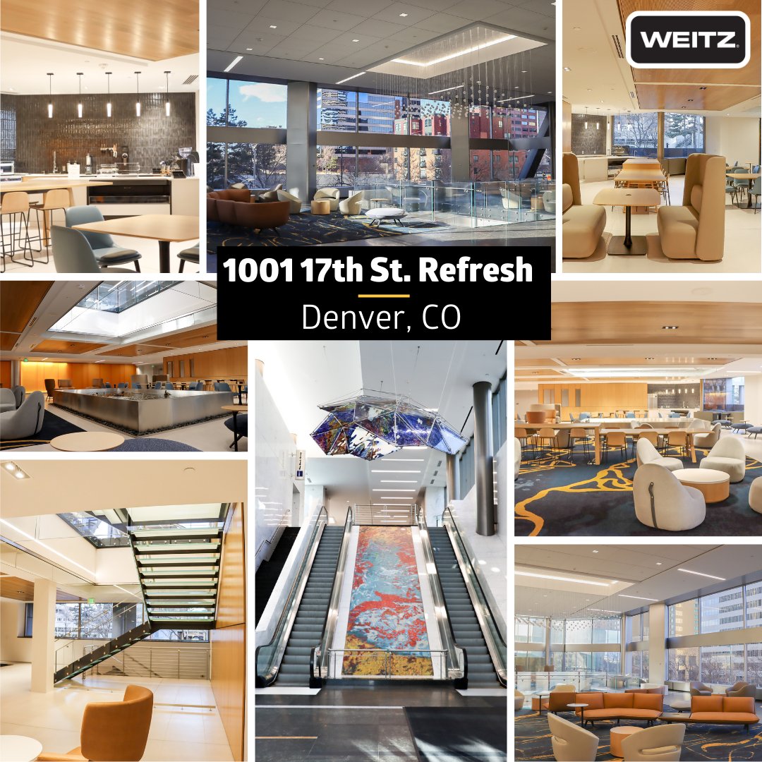 TheWeitzCompany's tweet photo. The Weitz Company's Special Projects Group is excited to share the completion of 1001 17th Street Refresh in Denver, Colorado!
Great job, SPG!
For more information on 1001 17th Street Refresh, visit our website at https://t.co/V1Kp0YHSxJ
#Weitz #BuildaBetterWay #WeitzWay https://t.co/4C7wJo0hRy