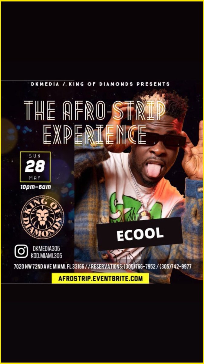 Gidiflyguys's tweet photo. DJ Ecool will be @ the Afro Strip Experience, Sun. 28th May
#STD π
#djecool #afrostripexperience #Olamide #420friendly #PowerGhost #Quavo #Ckay #Nedu #Asake #afrobeatsdj #afrobeats https://t.co/899V6HQHyj