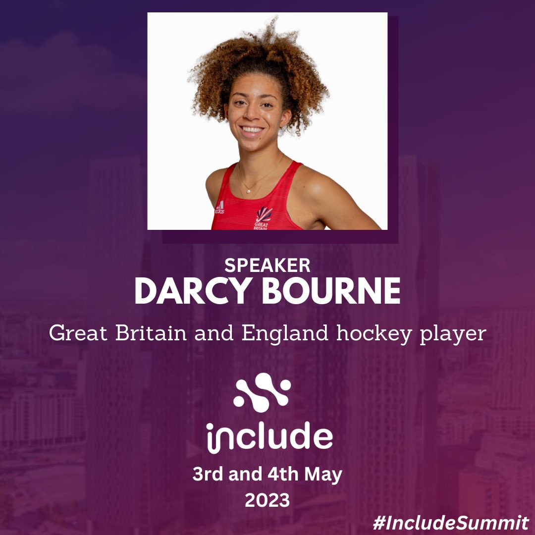 includesummit's tweet photo. Day 1 speaker: Darcy Bourne
⭐️ Professional Hockey player
⭐️ Beyond Our Game co-founder
⭐️ Former Surbiton Hockey Club coach
Looking forward to hearing about her inspiring journey in sports.
Tickets available here: https://t.co/2DHEK5TcOi
#IncludeSummit23 #Inclusion https://t.co/8Ad9LqKXCd