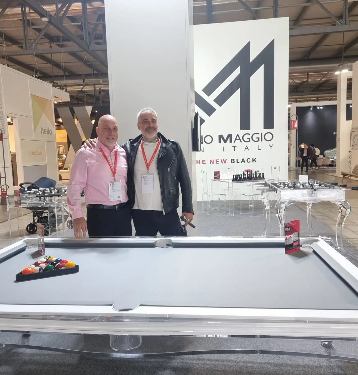PoolTableDesign's tweet image. We are here! Come visit us HALL 24 BOOTH M/06 with the exclusive distributor 🇺🇸
West State Billiards Massimiliano Maggio Made in Italy USA Massimiliano Maggio Salone del Mobile.Milano Sal Butera
@isaloniofficial #salonedelmobile #DesignWeek #milan
#DesignWeek #MassimilianoMaggio