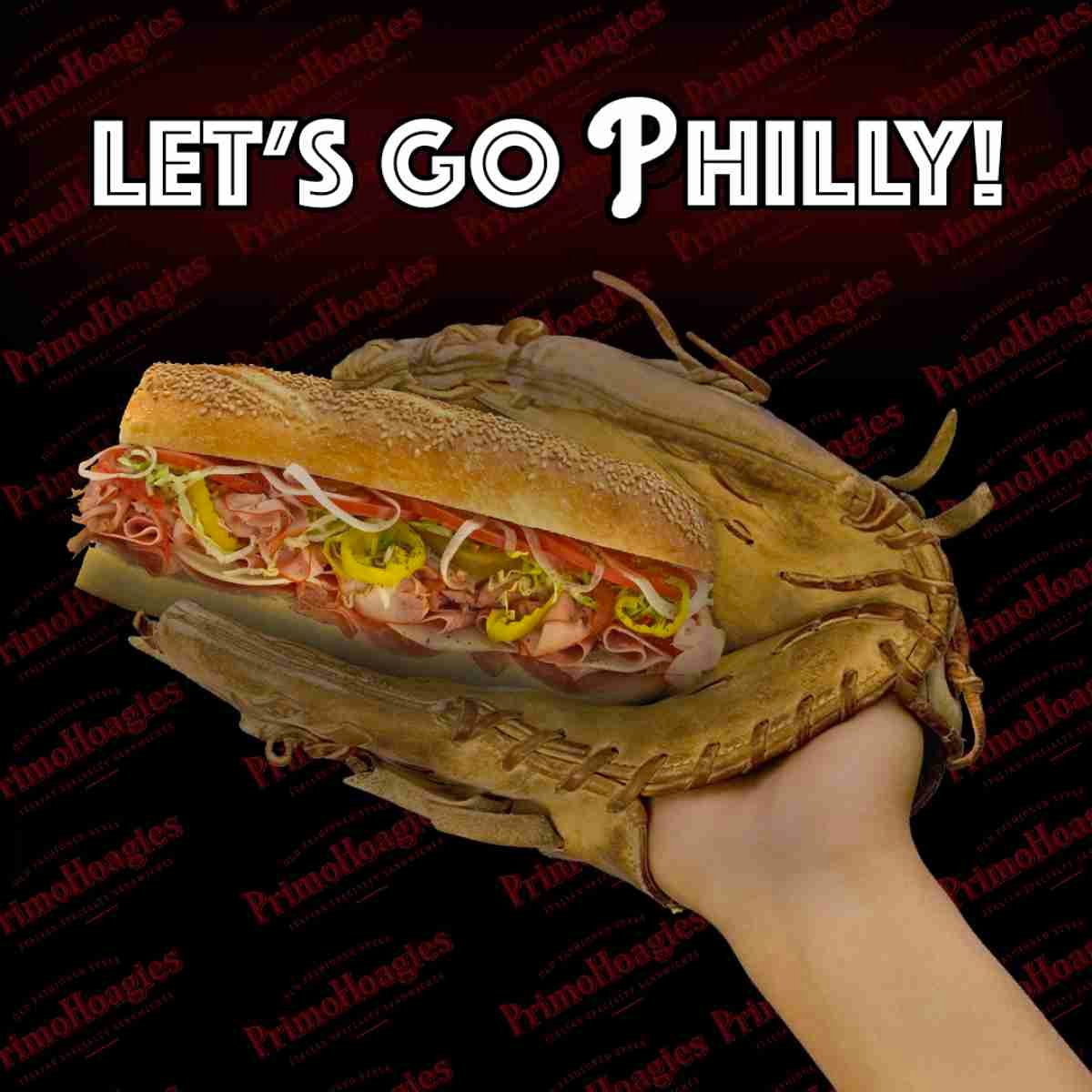 PrimoHoagies's tweet photo. Nothing beats the taste of delicious hoagies and the thrill of cheering for your favorite team! โพ๏ธ
How are you celebrating game day? ๐
PrimoHoagies is a proud partner of the Philadelphia Phillies โพ๏ธ
#primohoageis #makeitprimo #primoperfect #gameday #phillies #ringthebell #bas https://t.co/mkU1sxJRno