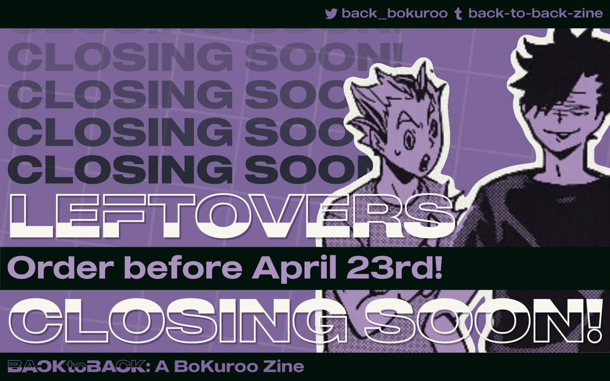 Back to Back: Bokuroo Zine tweet media
