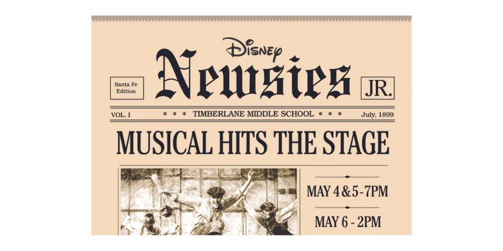 TImberlane Middle School Presents Newsies May 4-6 hvrsd.org/article/108376…