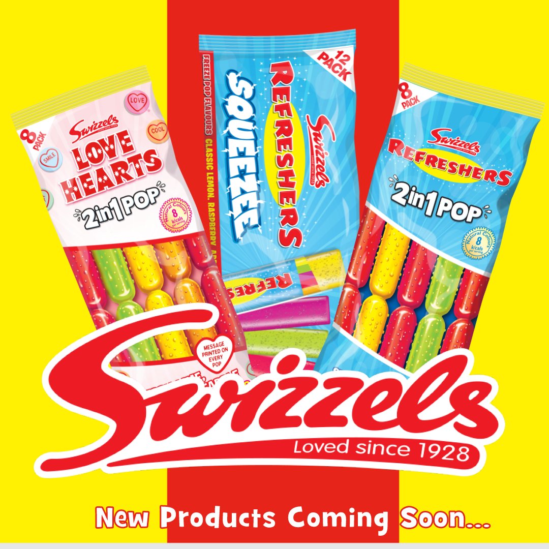 EezyCandyCrew's tweet photo. This year, Swizzels are celebrating 95 years of sweet manufacturing. Creators of Love Hearts, Refreshers, Drumstick Lollies, Squashies, Fruity Pops and more! Our Freeze Pops contain their classic flavours in a cool and refreshing format.

Will you be trying them this summer?☀️ https://t.co/PAtSaN5DpL