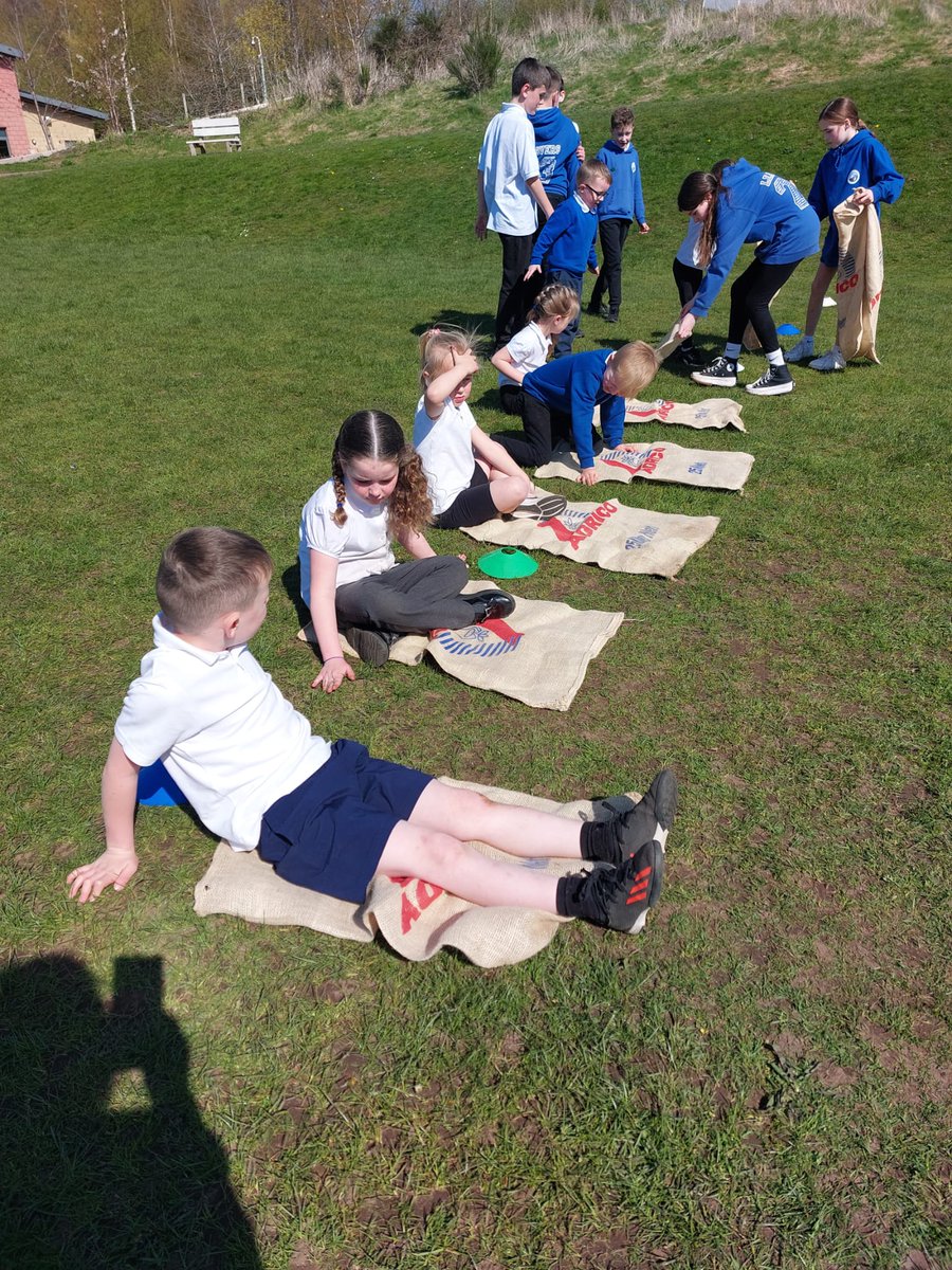 Whitehillsps's tweet photo. #P7P and #P7D are developing their leadership skills by preparing #P1T, #P1B and #P2S for sports day! #BEST @ActiveSchAngus https://t.co/zyWF2IsDnF