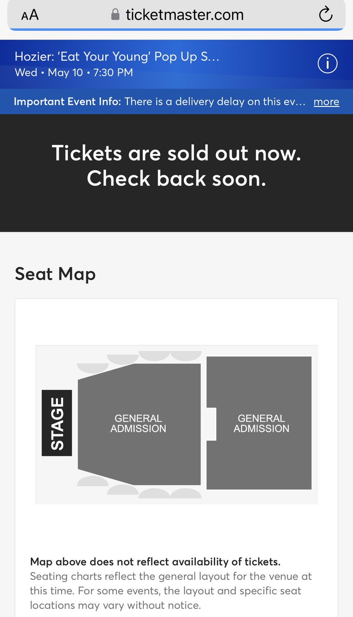 aricker's tweet photo. When you try to get tickets to @Hozier pop up show in DC and it’s sells out instantly 😞😭 I’ve seen him twice in DC, once at Lincoln Theater so I guess I can’t be too sad. But….man I wanted to go!!! https://t.co/3v9S0pKNdw