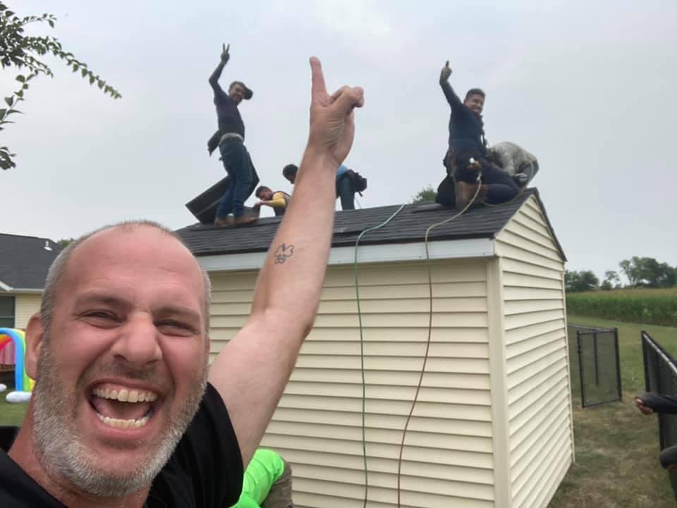 KildareJ's tweet photo. @AppleRoofing’s Roofer for the Stars is psyched about these Friday vibes and so are my Guys!!! Heading to Davenport, IA, tomorrow, let me know if you’re on the way and how I can help? Have some fun with it!!! https://t.co/d2zqzu0O05