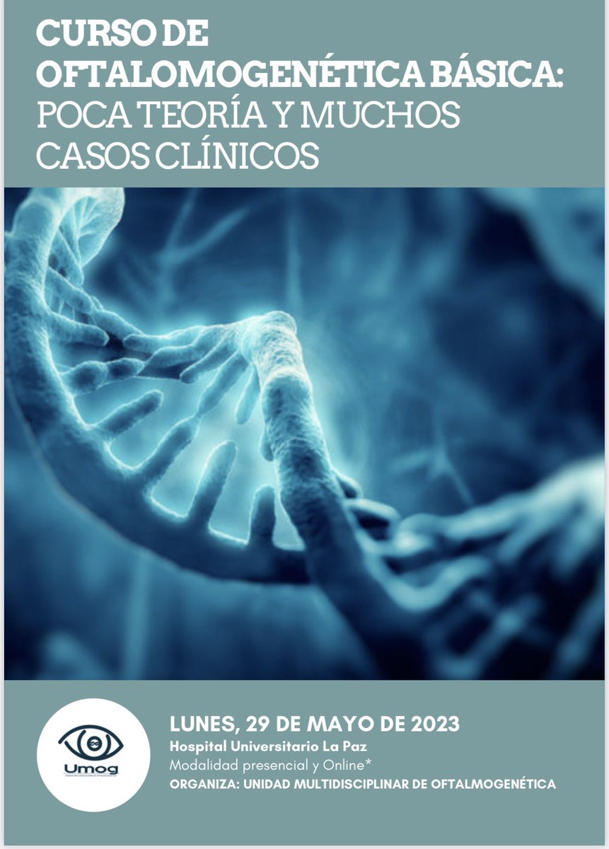 OftalmologiaRYC's tweet photo. El Doctor González-López especialista en Retina Genética participará como ponente en el “Curso de Oftalmogenética Básica: poca teoría y muchos casos clínicos” que tendrá lugar el próximo día 29 de mayo en el Hospital La Paz. 
¡Os esperamos! 
#hulp #hryc #oftalmología https://t.co/Q2CGzHobsv
