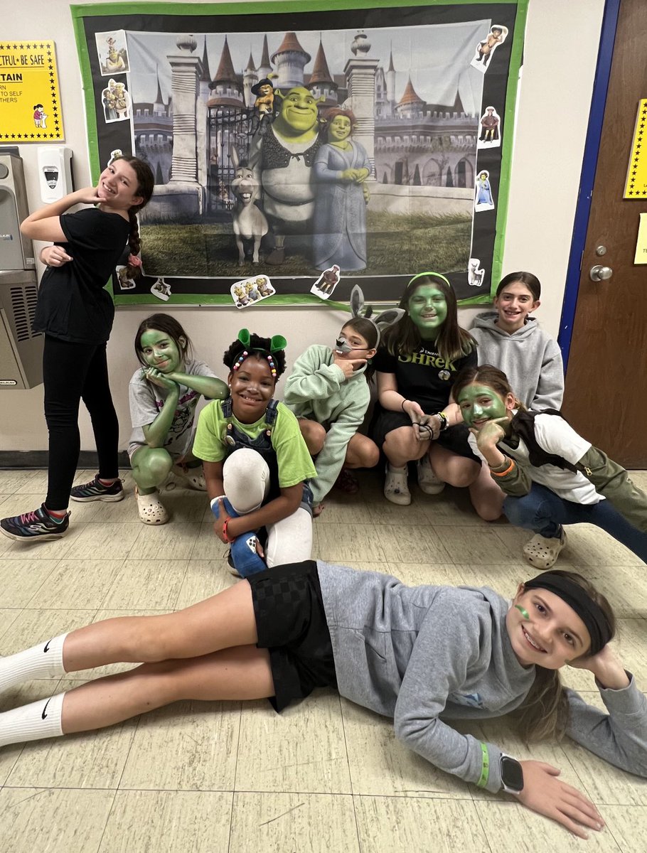 MrsReich45's tweet photo. Fun and lots of learning on Shrek Day! https://t.co/HSW84iW4s9