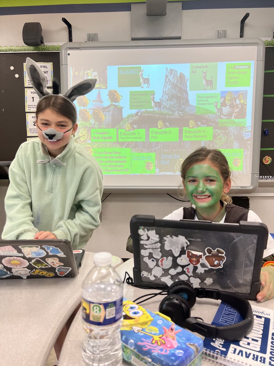 MrsReich45's tweet photo. Fun and lots of learning on Shrek Day! https://t.co/HSW84iW4s9