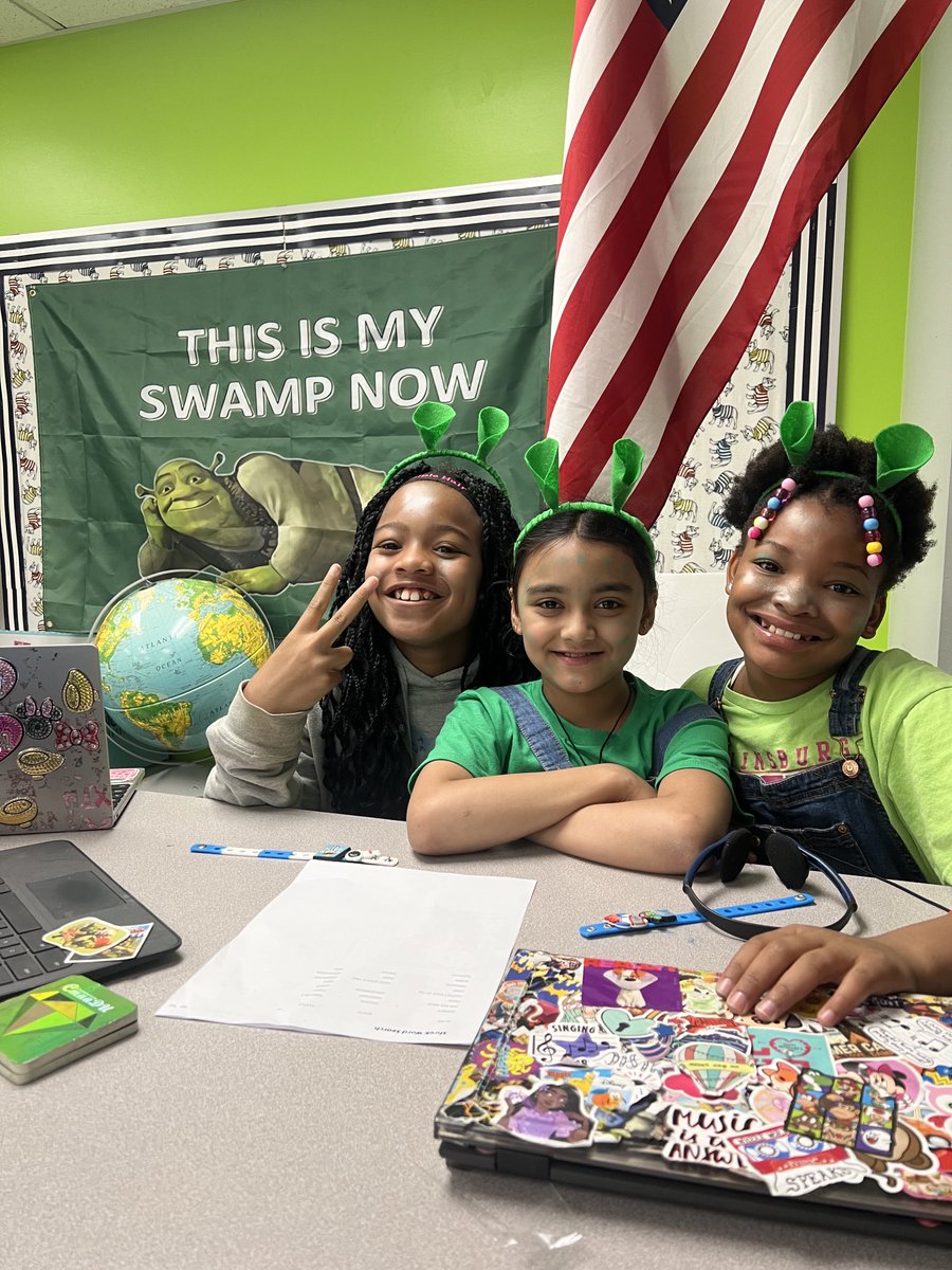 MrsReich45's tweet photo. Fun and lots of learning on Shrek Day! https://t.co/HSW84iW4s9
