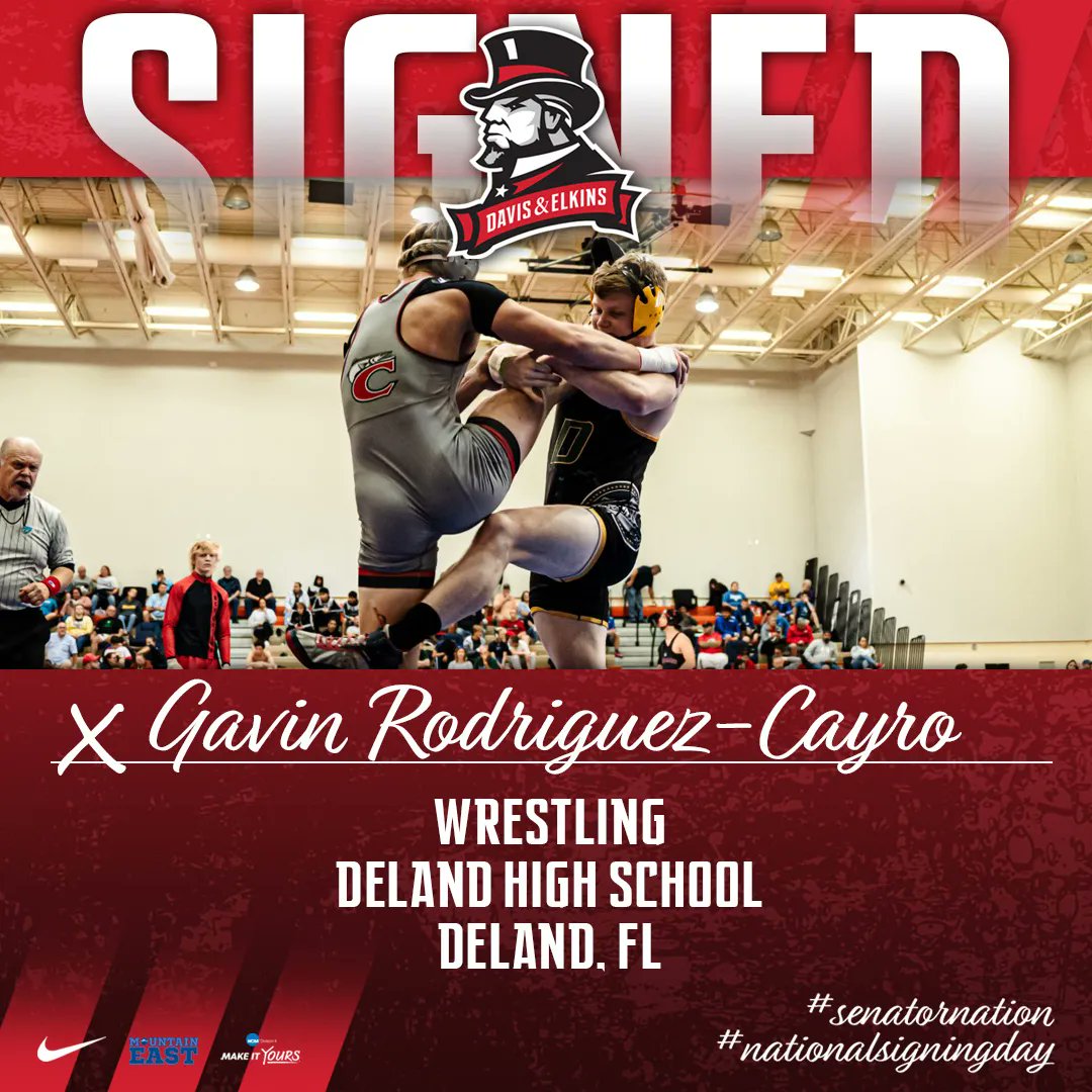 SenatorNation's tweet photo. Gavin Rodriguez-Cayro from Deland, Florida has committed to the @senatorswrestling team! Congratulations and welcome to Senator Nation! #signed #committed #RollSens https://t.co/faYuf0NFqm