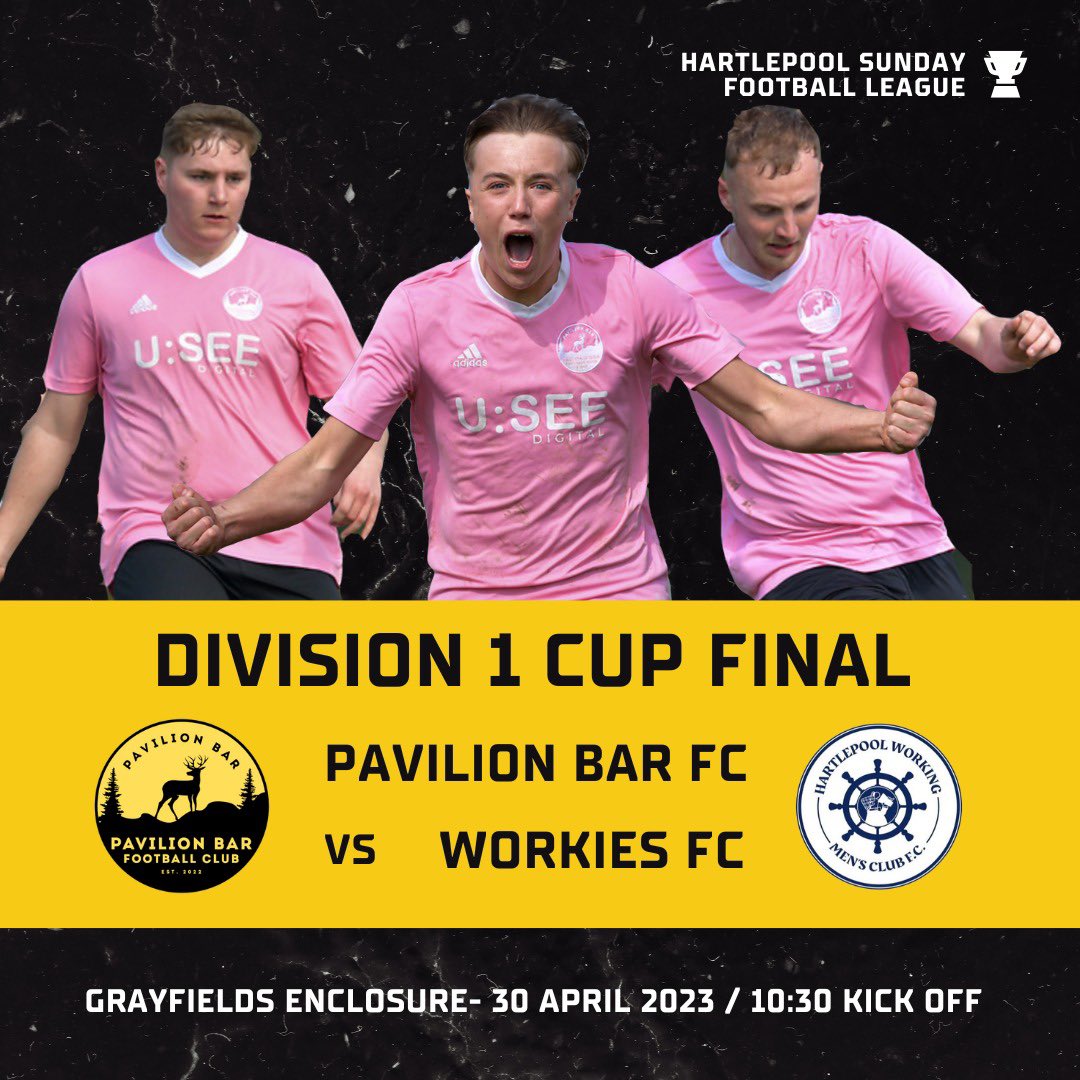 Just over a week away for our first cup final. Come and support the lads as it should be a great final vs Workies.

⚽ Pavilion Bar vs Workies
🗓️ 30th April 2023
📍 Grayfields Enclosure
⏰ 10:30am

📸📸 @SL_SportsPhotos