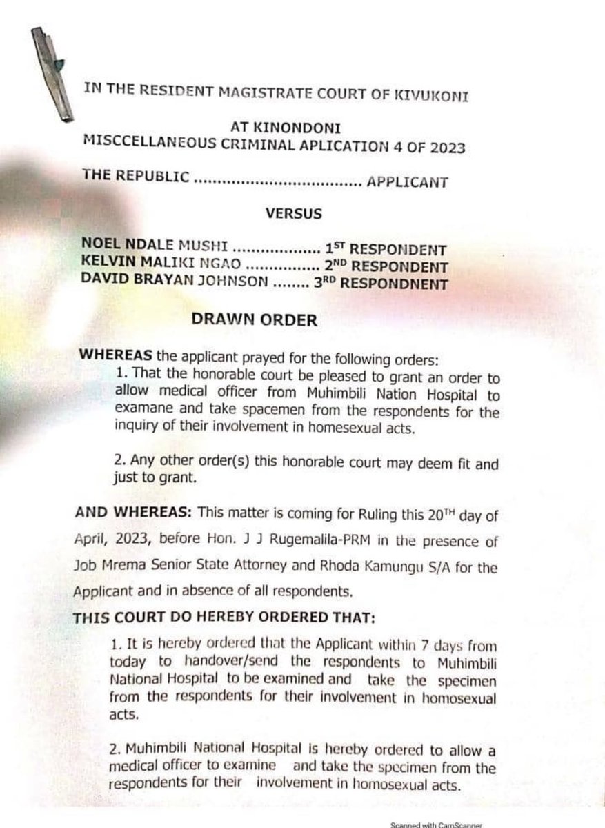 fatma_karume's tweet photo. I live in a country in which some people in positions of power are truly DEPRAVED. The DPP seeks a court order to conduct anal examinations on men to determine their sexual preferences and a magistrate orders such a horror. https://t.co/MOwRNTGYRp