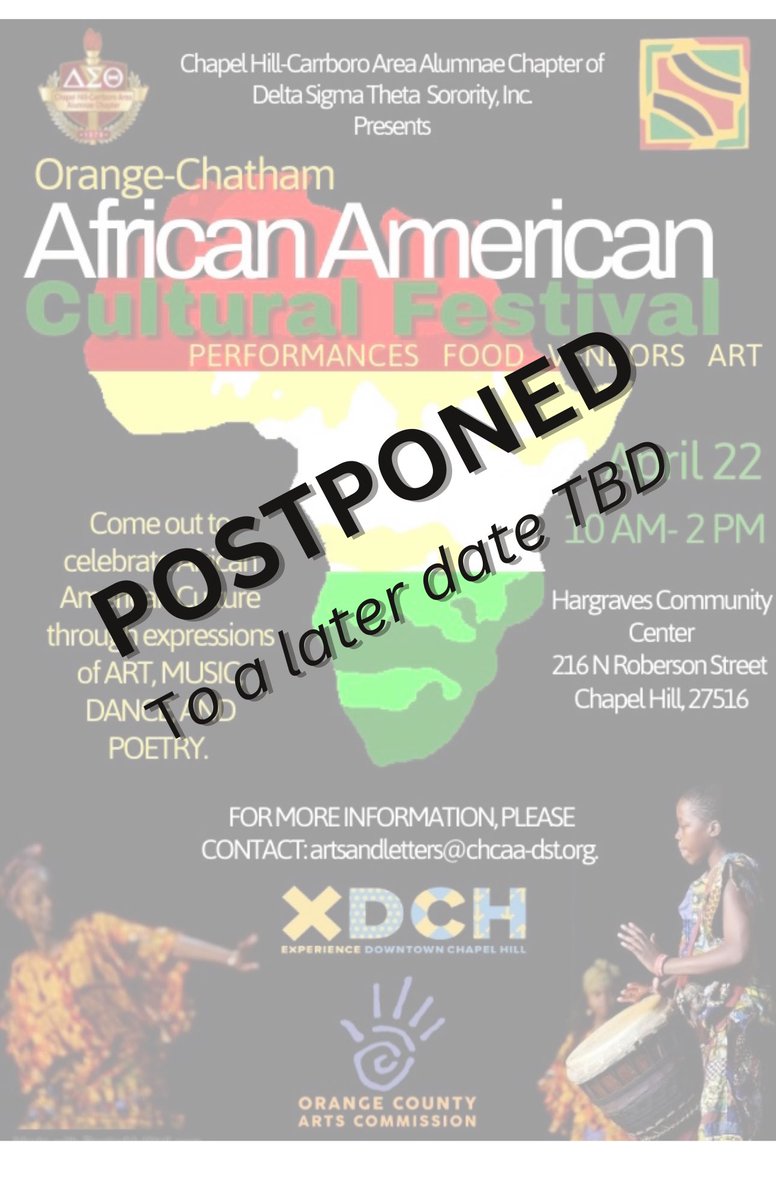 Due to forecasted thunderstorms during the time of the festival, we have decided to postpone the event until a later date! We will have the date ASAP! Thanks for your continued support!