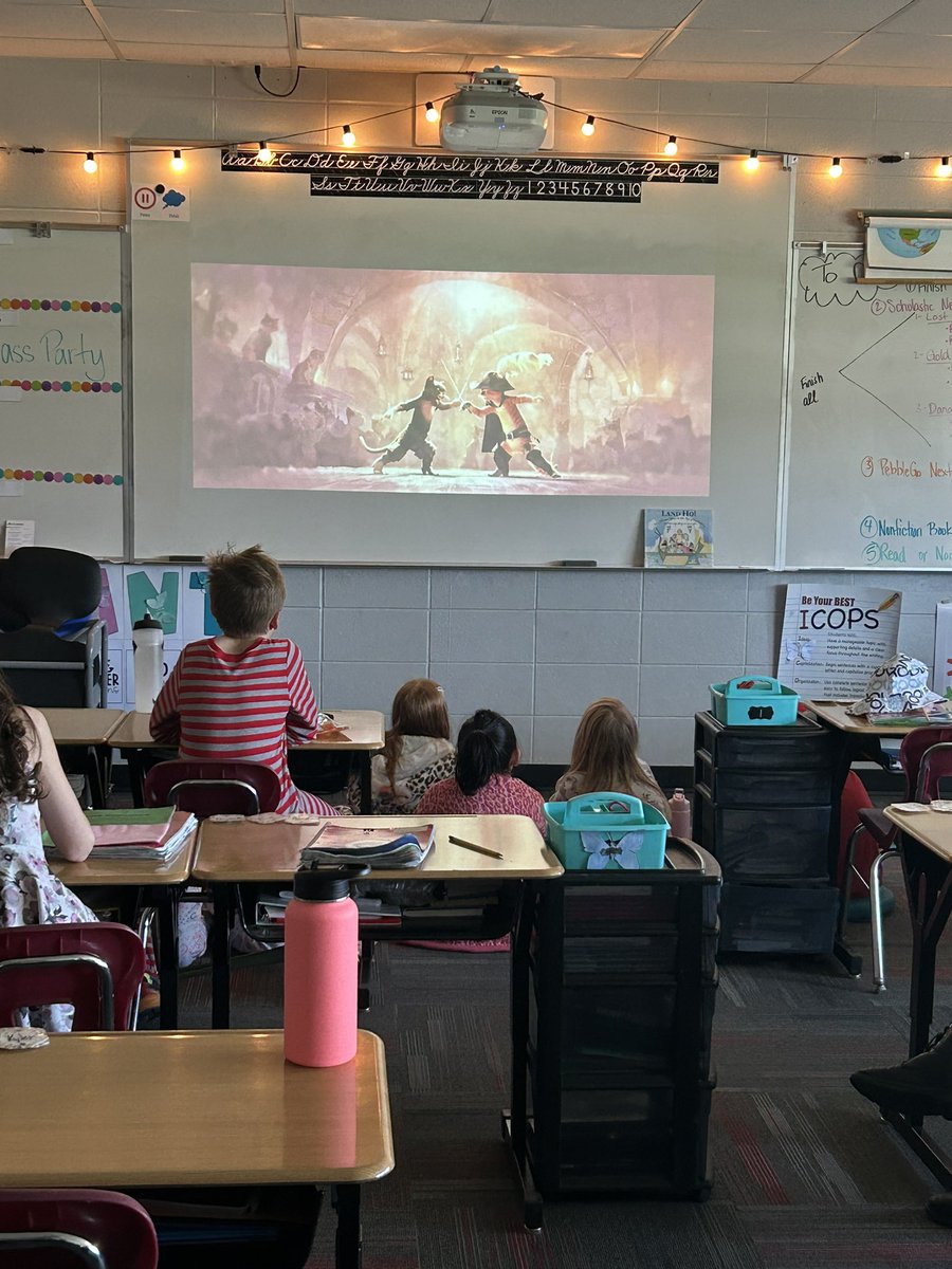 MissBloemsClass's tweet photo. It’s hard to beat a Friday morning class party with a movie, snacks, and pjs! We earned enough class tiger tickets from being leaders and showing the 7 habits to earn this celebration! #GilbertCSD #GrowingGreatLeaders https://t.co/H5iDlmTBgT