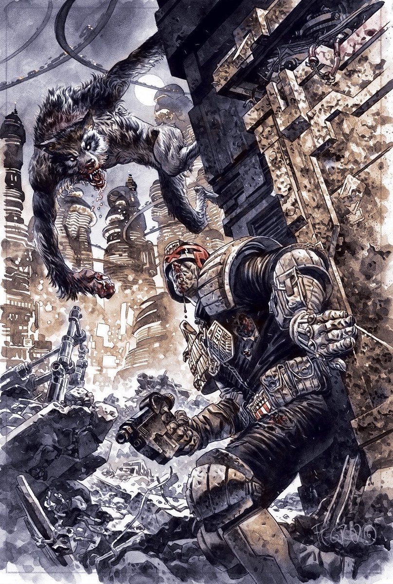 Duncan Fegredo. Another legendary comics artist. From Hellboy to Dredd, he just nails every job he's on. @duncanfegredo