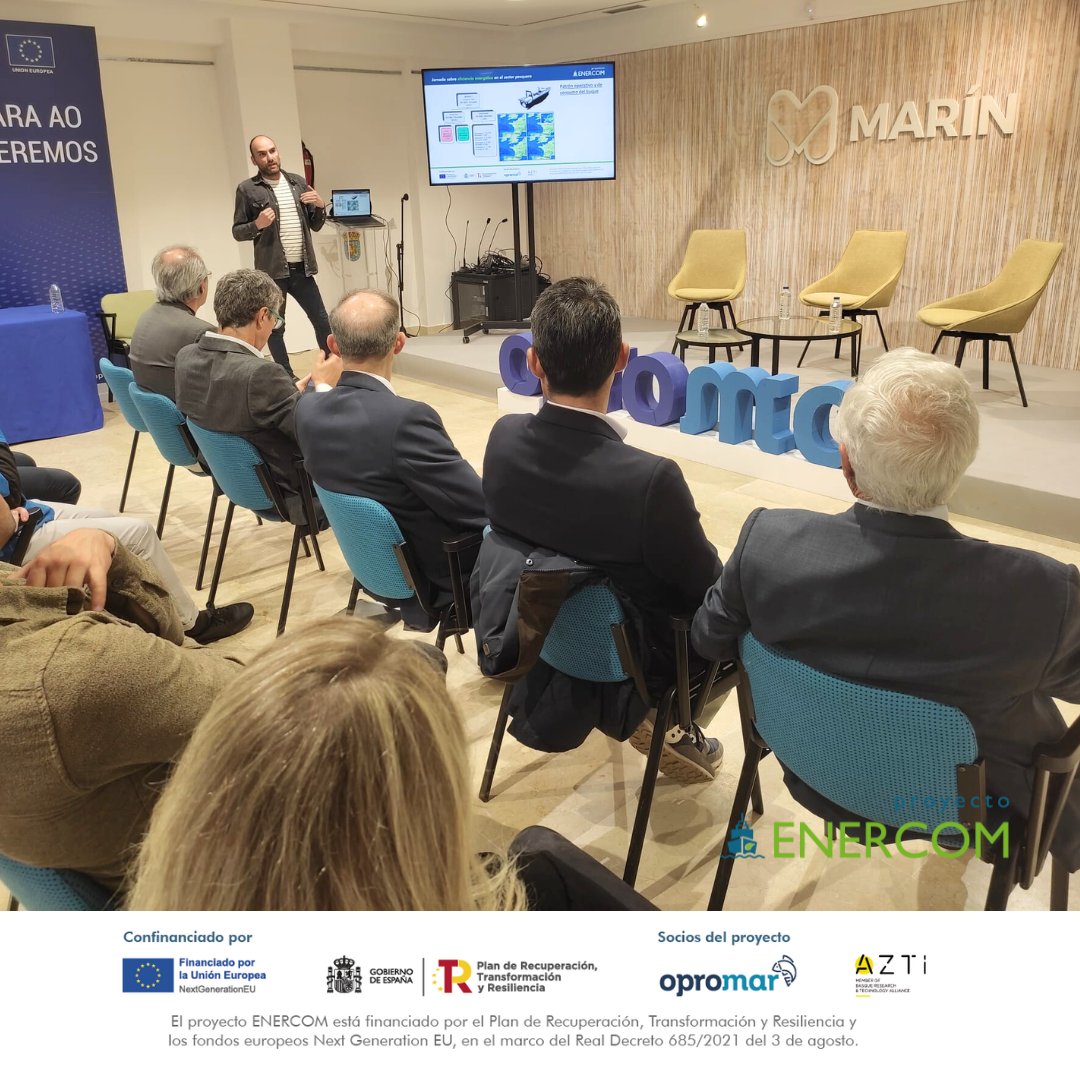 Enercom5's tweet photo. Gracias a todos por acompañarnos en el día de hoy en la Jornada sobre #EficienciaEnergética en el sector pesquero, que celebramos en Marín. https://t.co/GZVFzAjRyA