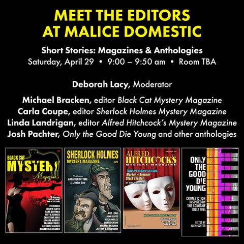 Our editor Linda Landrigan will be attending this year's Malice Domestic. If you're also going, be sure to check out this panel featuring Linda and three other great mystery editors!