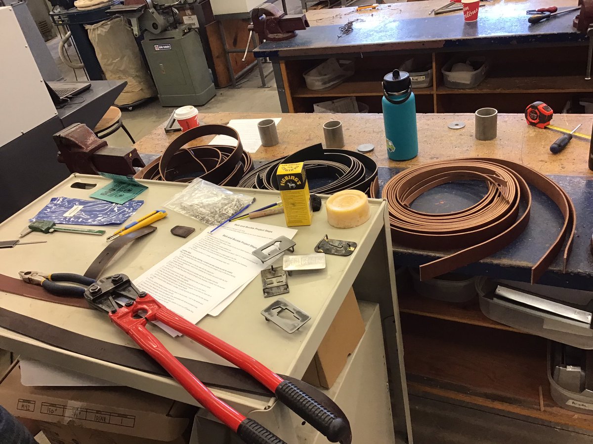 Mr_Huber's tweet photo. First Annual DCVI Manufacturing SHSM Day! They will be doing Stainless TIG welding with pressure testing certifications, Welded Commercial Kitchen Ductwork that will be smoke tested by our fire chief, and creating their own custom belt buckle and genuine leather belts. #SHSM https://t.co/Y2sMcoPSQx