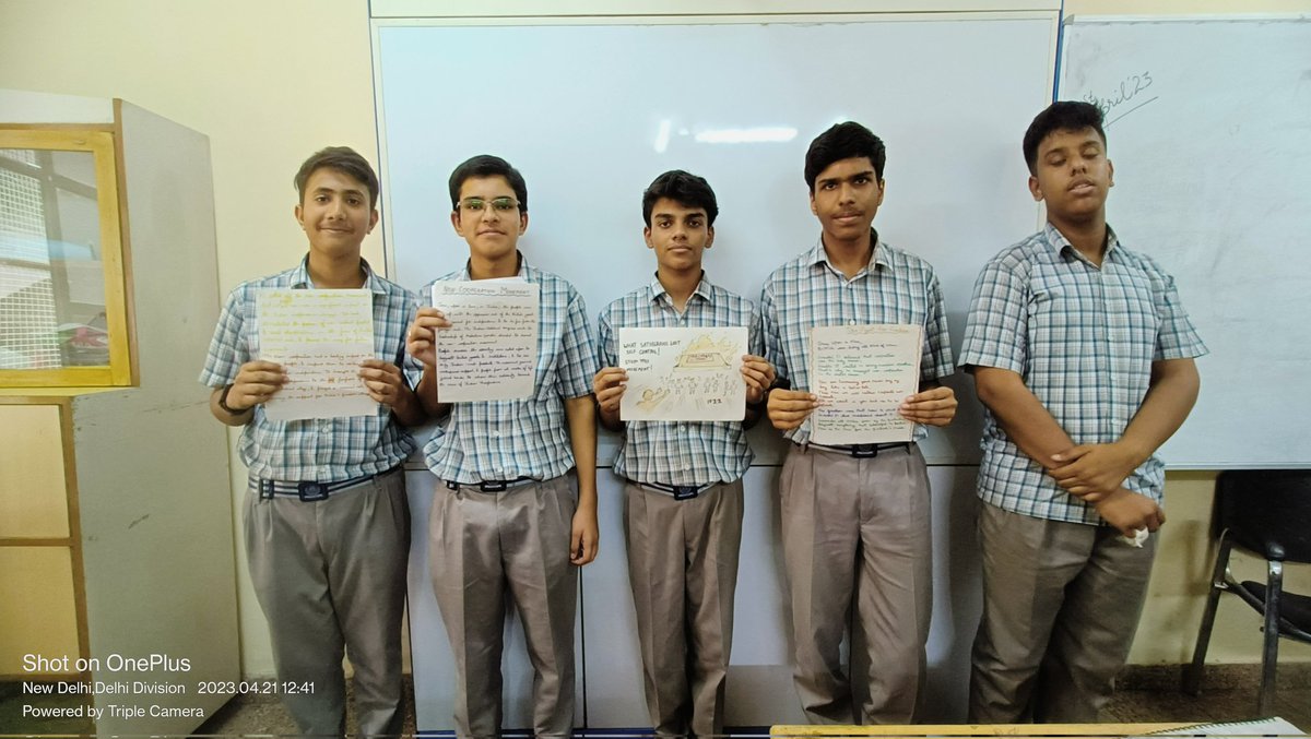 Ritika1977's tweet photo. Ss of grade X @ahlconintl explored  #designthinking  Module through an activity- Creative Art Interchange. The Ss collaborated &amp; creatively created artwork, stories, self composed poems and songs #Nationalism @y_sanjay @pntduggal @ashokkp @kandhari_ekta https://t.co/mJvoejGoIM