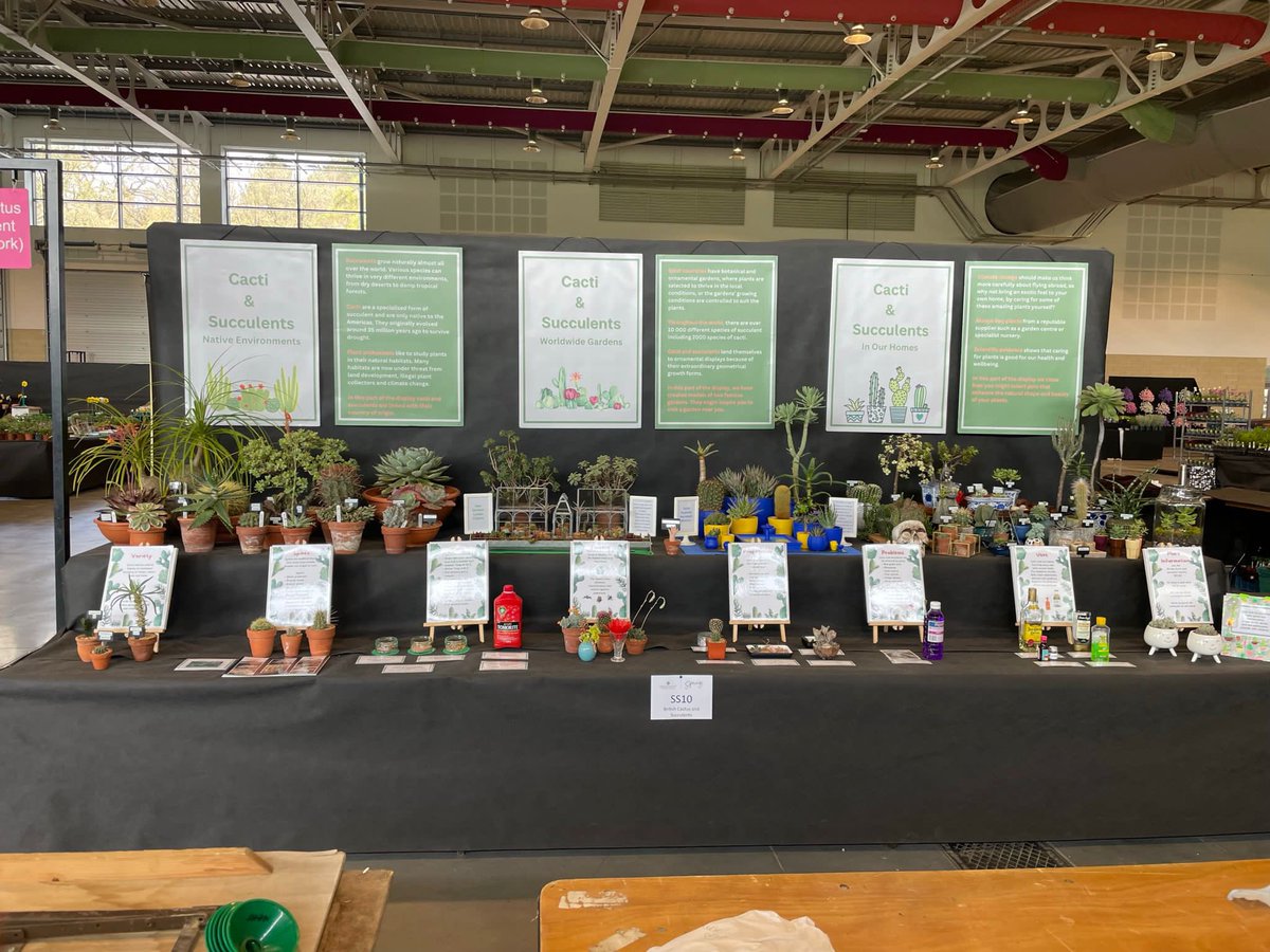 LizRylott's tweet photo. If you can, get over to @HarrogateFlower this weekend. Lots of flowers obvs but also our awesome York branch @CactusSucculent display, with Gold Award! Thank you 
David Fair and Nicola Gill 🌵🌵🌵
https://t.co/ttCotEy6XQ https://t.co/sFMHtCHWII