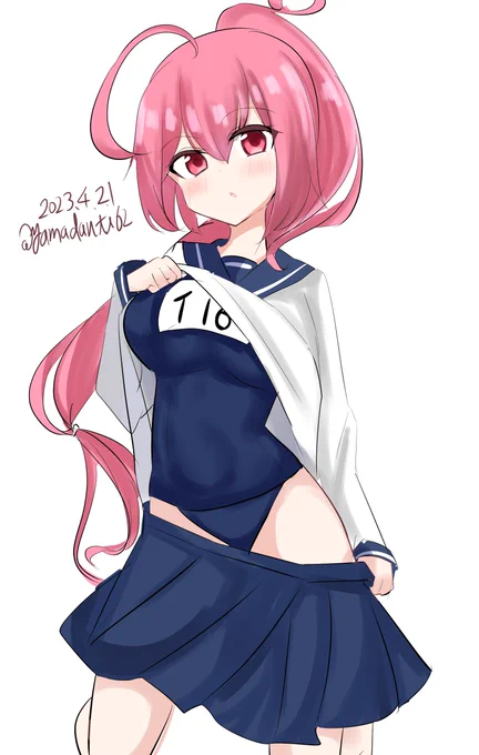 #艦これ版深夜の真剣お絵描き60分一本勝負 #艦これ版真剣お絵描き60分一本勝負_20230421イムヤちゃん 