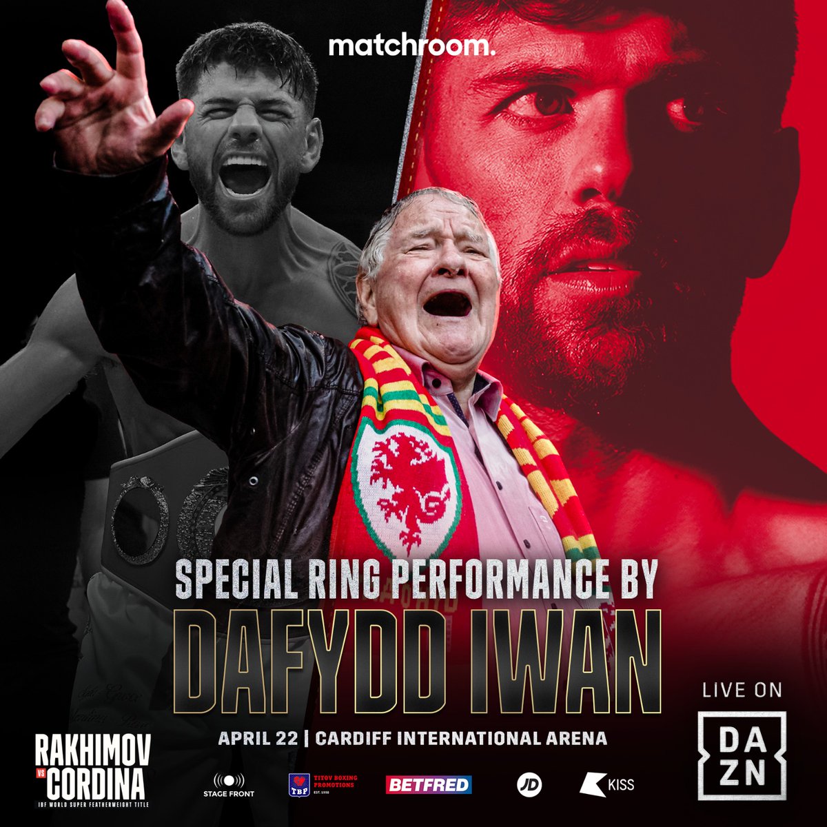 MatchroomBoxing's tweet photo. 🎤 @dafyddiwan 🐉 

Live tomorrow night at #RakhimovCordina 🙌 https://t.co/ckX2Q3cHCS