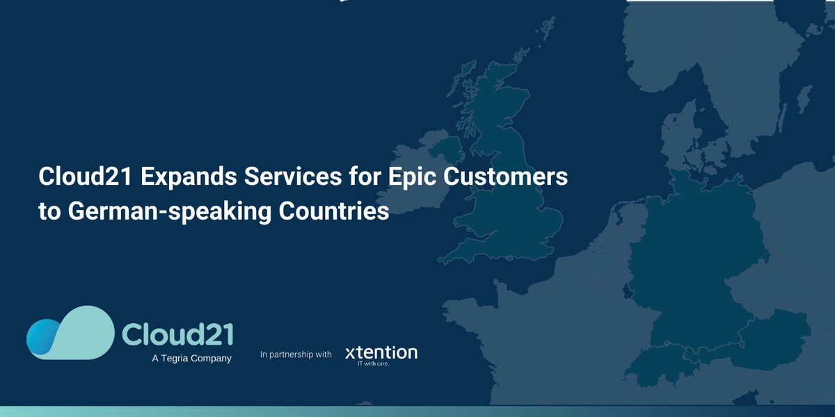 Today we announce the expansion of our specialised implementation and optimisation services for Epic customers to German-speaking countries.

Meet us <a href="/_DMEA/">DMEA - Connecting Digital Health</a> next week in Berlin with <a href="/itwithcare/">x-tention</a> booth B-105 in hall 4.2.

cloud21.net/cloud21-expand…

#EHR #Epic #DigitalTransformation