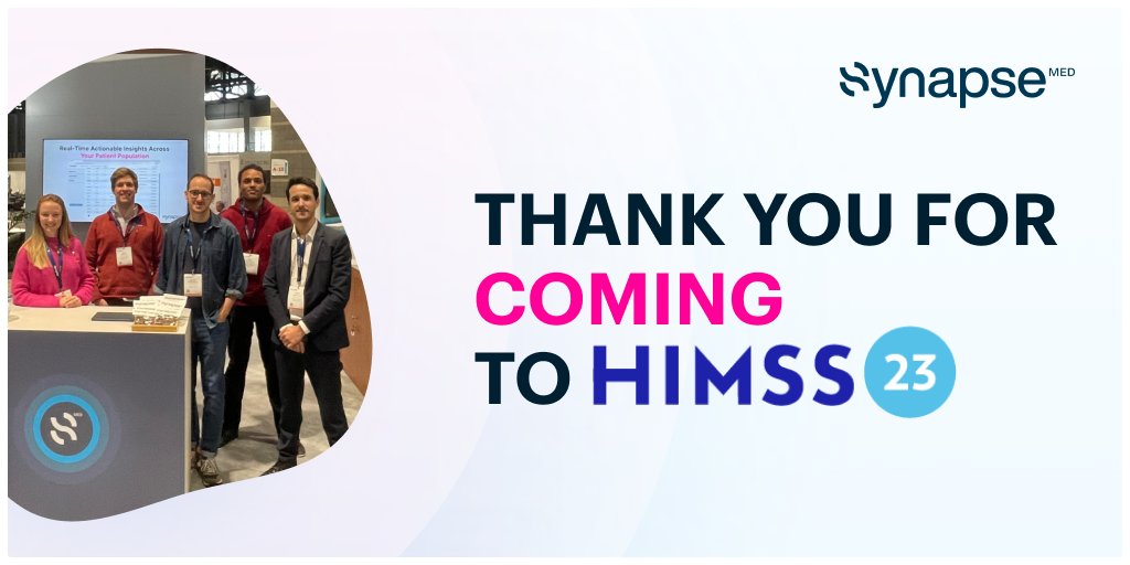And it’s a wrap 👏

Thank you all for visiting us at #HIMSS23 🙏  Our team was thrilled to meet you onsite and to walk you through Synapse Medicine’s clinical decision support solutions. 

Now, we’re hoping to see you at HLTH next October in Las Vegas! 🚀

#clinicaldecisionsup