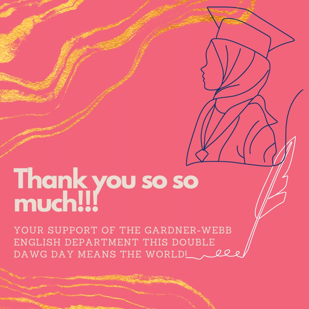 We’re so so grateful to all of you for your support, kind words and encouragement very much included! Thank you for helping our students &amp; celebrating our department! We love you all!! #gardnerwebb #gardnerwebbuniversity