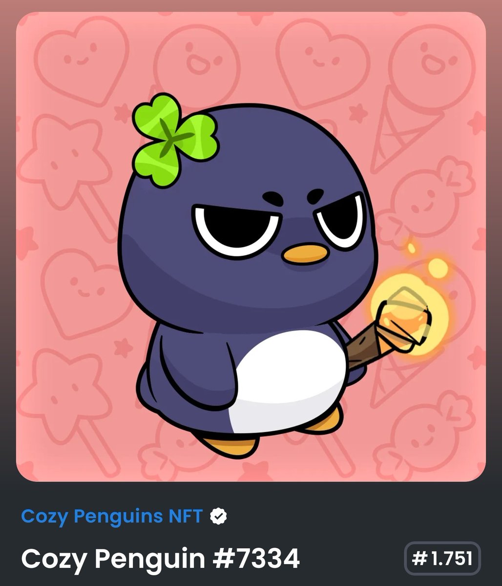 acelyanft's tweet photo. I bought a cozy penguin 🐧 @cozypenguinsnft ❤ #nfts https://t.co/SrzdEul8GO