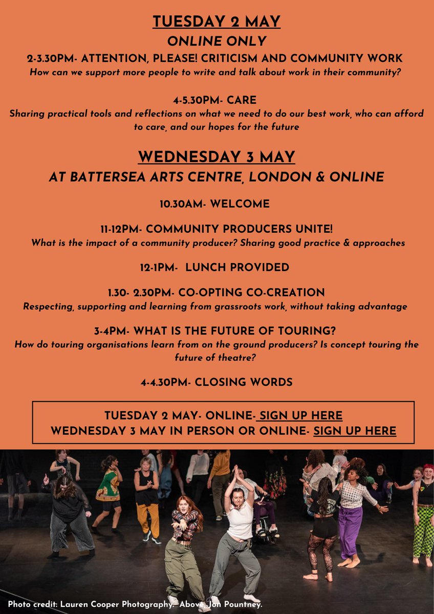 CALLING ALL ARTISTS / PRODUCERS / VENUES! Come and join us for the MOVING ROOTS Gathering on 2nd and 3rd of May 2023 (online & in-person). 🗓️Full programm below 👇 Booking Link: Day 1 - online: eventbrite.co.uk/e/moving-roots… Day 2 - online & in London: eventbrite.co.uk/e/moving-roots…