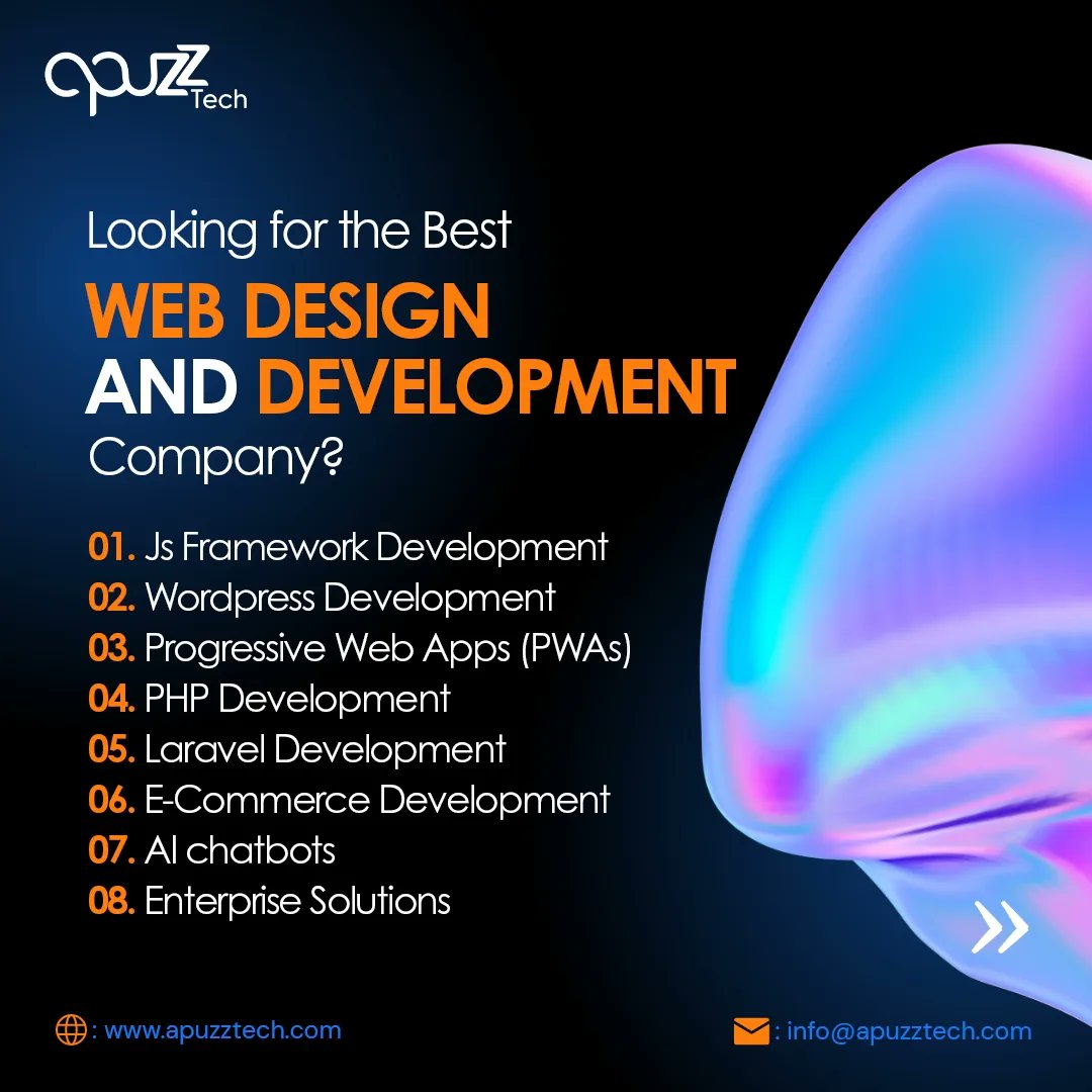 ApuzzTech's tweet image. Are you looking for the best web design and development company to take your online presence to the next level?

Look no further! @apuzztech has got you covered!

Book a free consultation
🌐 apuzztech.com

#webdesign #apuzztech #webdevelopment #jsframework #wordpress