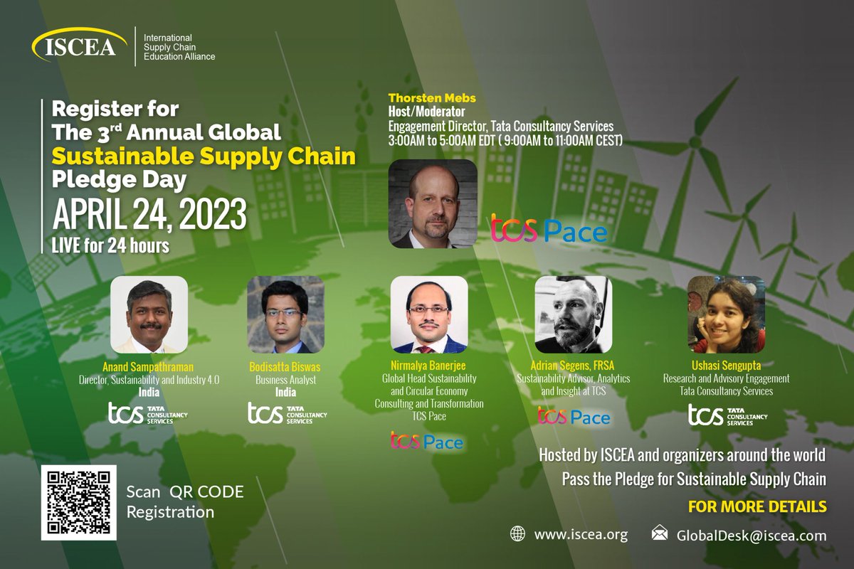 ¡Regístrate ahora SIN COSTO para el 3er #ISCEA Annual #Sustainable #SupplyChain Pledge Day! (24 de abril de 2023). eventbrite.com/e/3rd-annual-s…