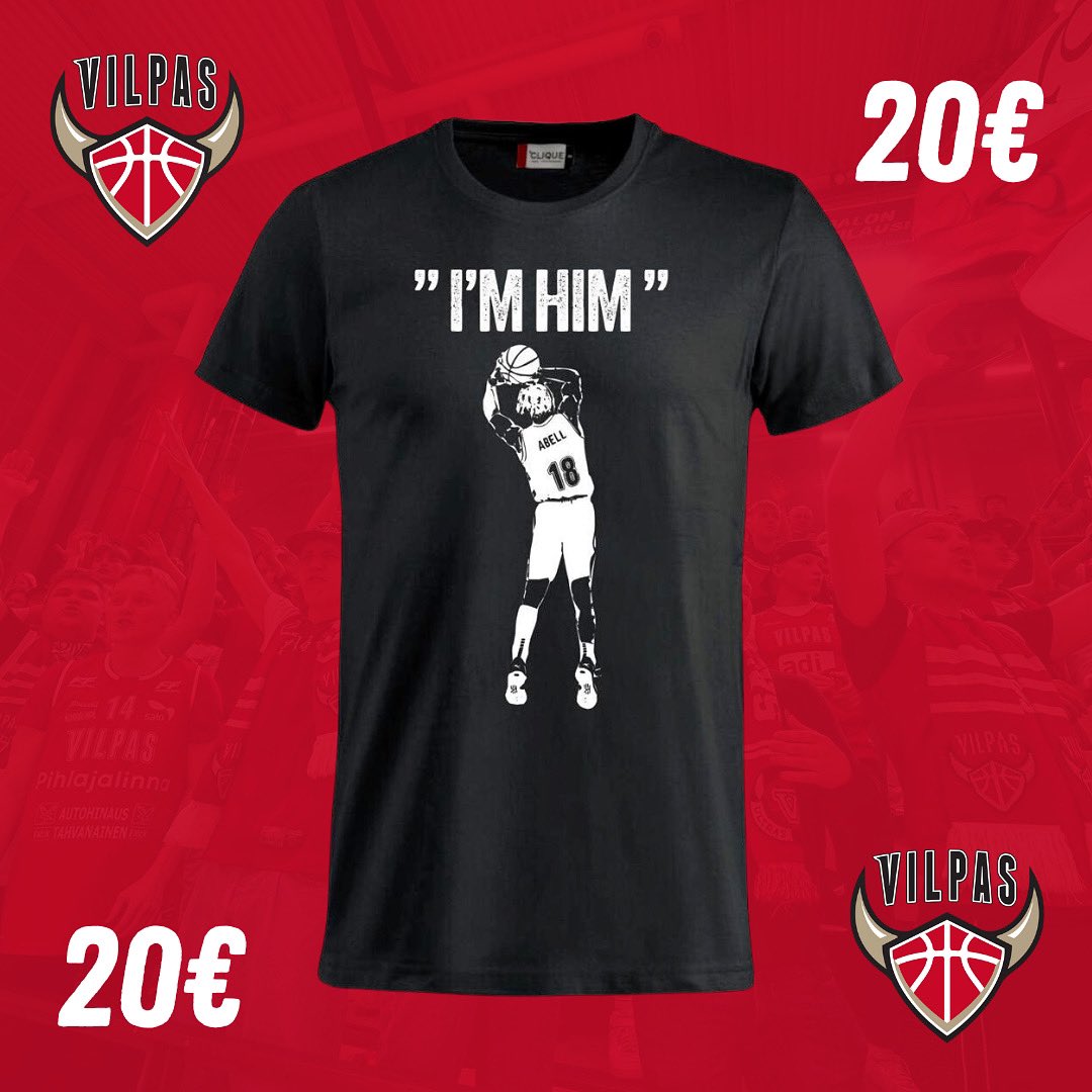 Yleisön huutoon on vastattu! 🗣️

Uunituoreet Remy Abell ”I’M HIM” t-paidat myynnissä huomenna Salohallin fanimyyntipisteessä hintaan 20€ 🔥 Tämä harvinaisuus kannattaa hankkia 🔥 

Huom. paitoja on myynnissä rajoitettu erä ‼️

#korisliiga #vilpas #punavalkoinenkevät