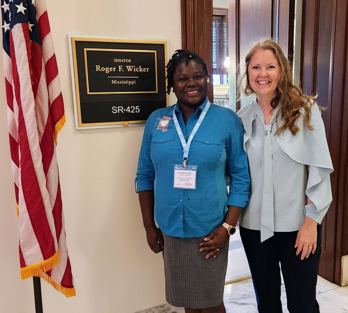 cjpalway's tweet photo. Every child should have access to the material basic necessities they need to thrive. Yesterday, we were grateful to meet with Senator Roger Wicker’s office to urge them to support federal legislation to #EndDiaperNeed and support Mississippi families. #NDBNLobbyDays23 https://t.co/OkzEzkvbKJ