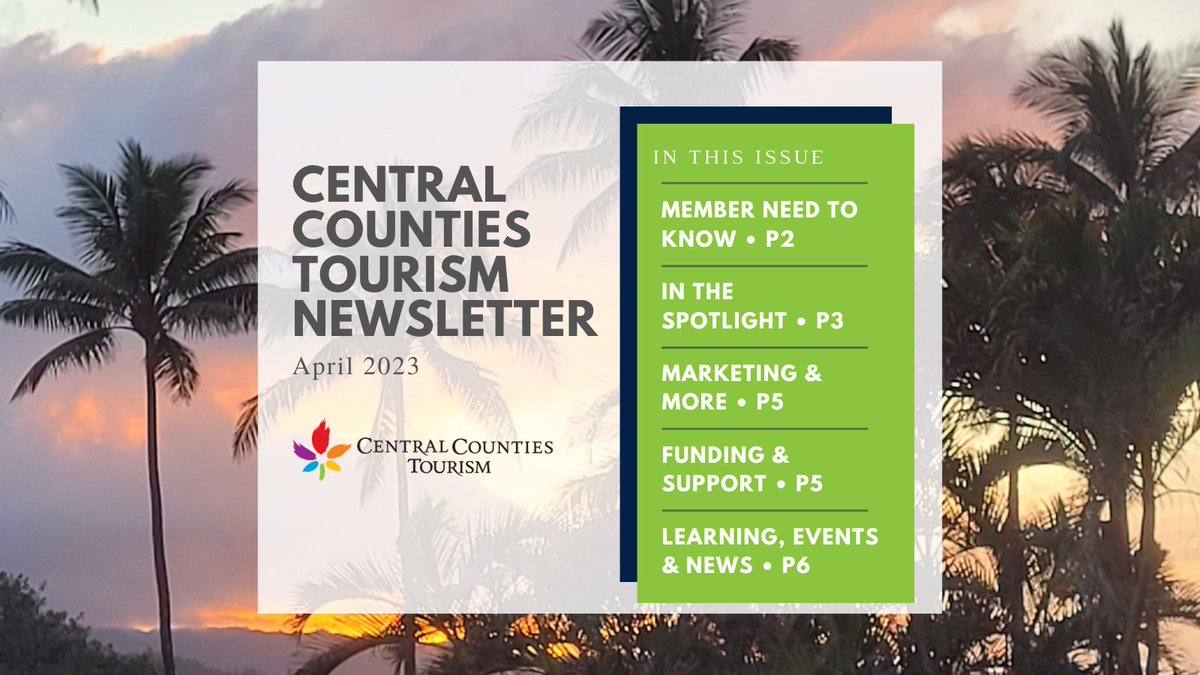 Our April newsletter, filled with key updates and opportunities to support the tourism businesses and communities across our three regions, is up! Head on over to our website to check it out and learn what opportunities might be a fit for your business. bit.ly/3kHo2Ts