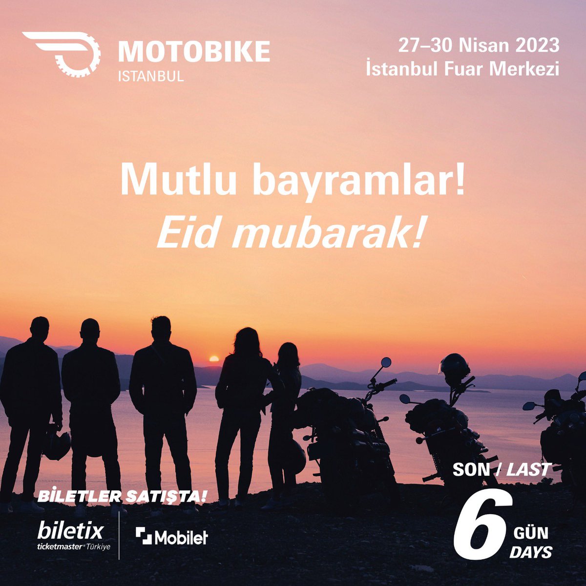 motobikeist's tweet image. Tüm sevdiklerinizle birlikte mutlu bir bayram geçirmenizi dileriz!

27-30 Nisan'da İstanbul Fuar Merkezi'nde görüşmek üzere!

#motobike #MBI23 #motobikeistanbul #motosiklet #bisiklet #aksesuar #fuar #messefrankfurtistanbul